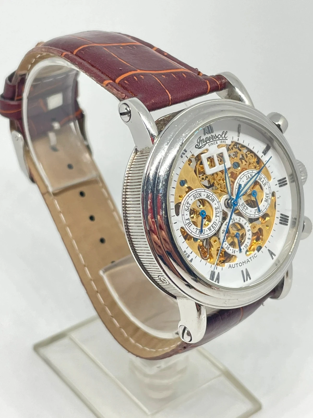 Relógio Ingersoll automático skeleton edição limitada – calendário 24 h, mês e dia – photo 2